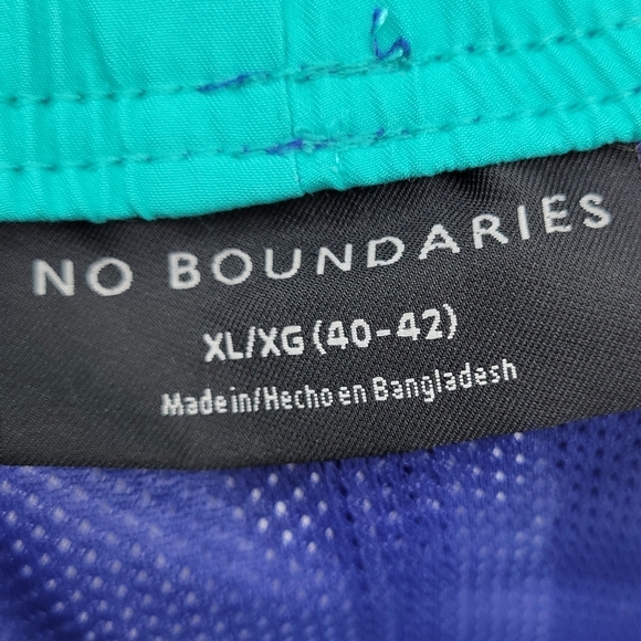 No Boundaries Men's Blue Gator Print Swimming Trunks Size XL 40-42 - Picture 5 of 6